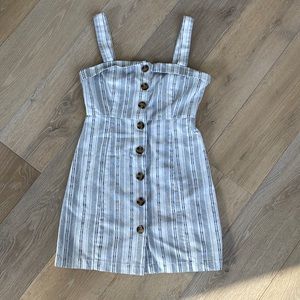 Forever 21 Button-Down Striped Mini Dress